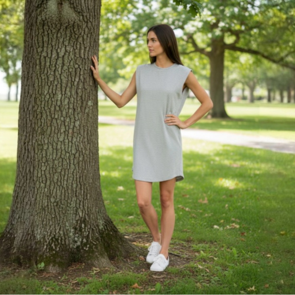 Gibson Latimer Jersey Knit Striped Dress - Picture 3 of 8